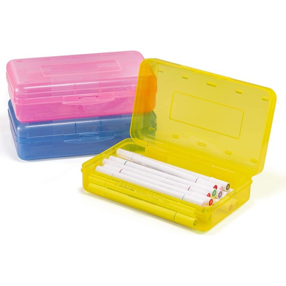 Hoane Plastik Kalem Kutusu, Büyük Kapasiteli, Geçmeli Kapaklı (Yurt Dışından) - Mavi - Pencil case - 17*6*7 cm Oto Boyaları Fiyatı