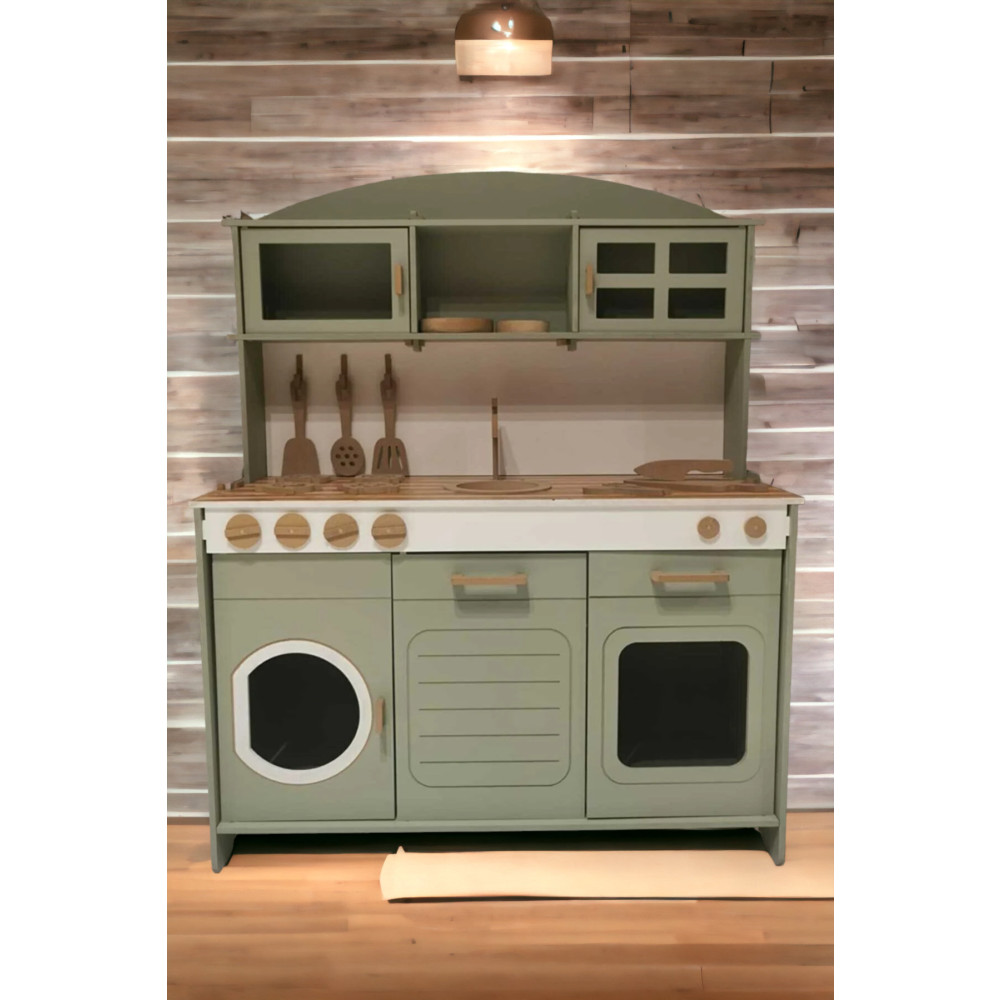 HOBBY HOUSE Büyük Boyalı Mutfak 9 Parça Servis Seti & 1 Led Hediyeli Ahşap Oyuncaklar Fiyatı