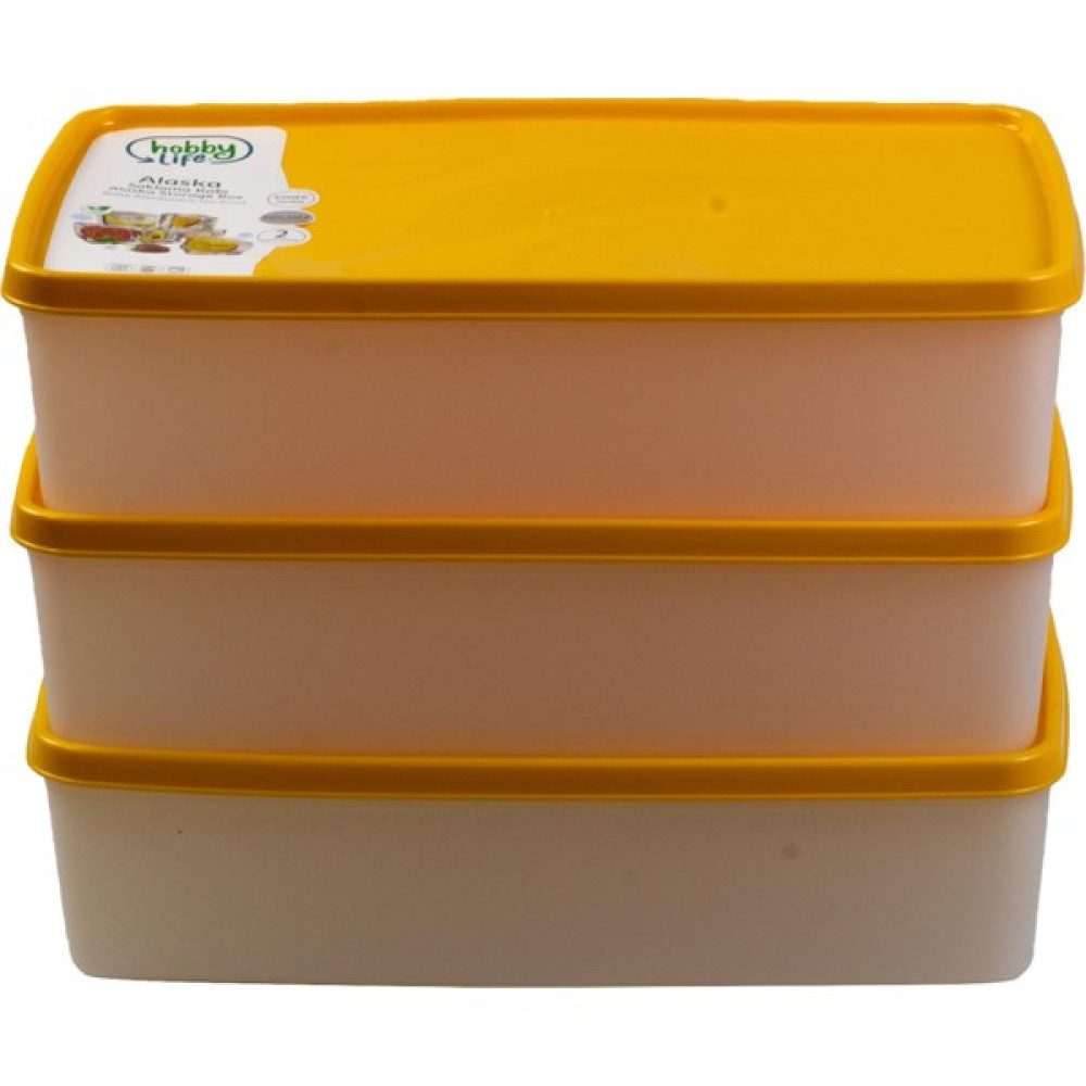 Hobby Life Alaska Nofrost Saklama Kabı 2 Litre 3'lü Turuncu - 2 Lt Saklama Kapları Fiyatı