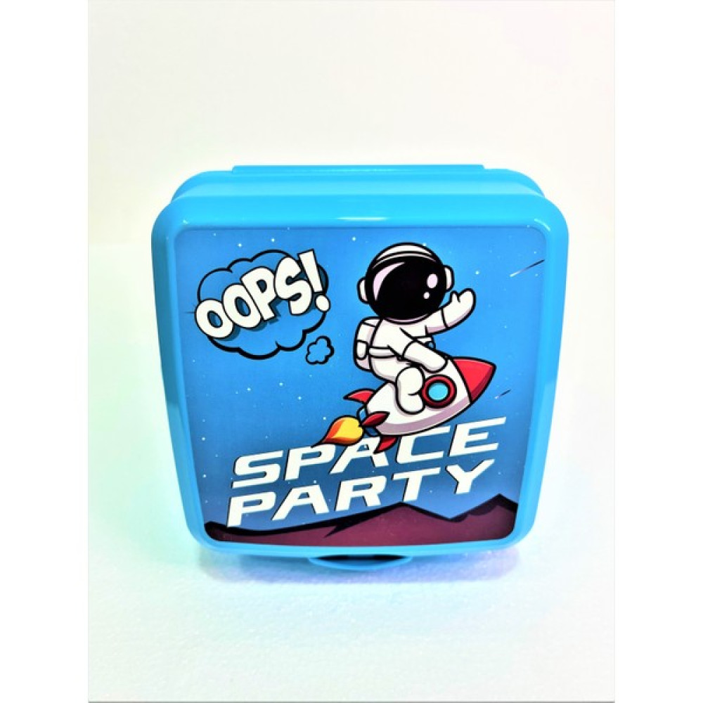 Hobby Life Resimli Beslenme Kutusu Space - Turkuaz Beslenme Çantası Fiyatı