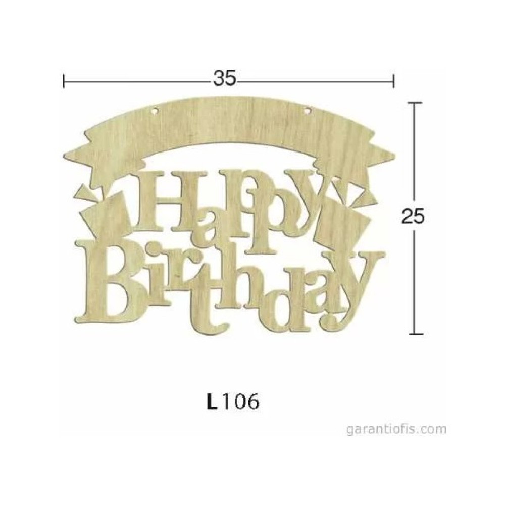 Hobi-Art L 106 Lazer Kesim Happy Birthday Yazılı Süs Oto Boyaları Fiyatı
