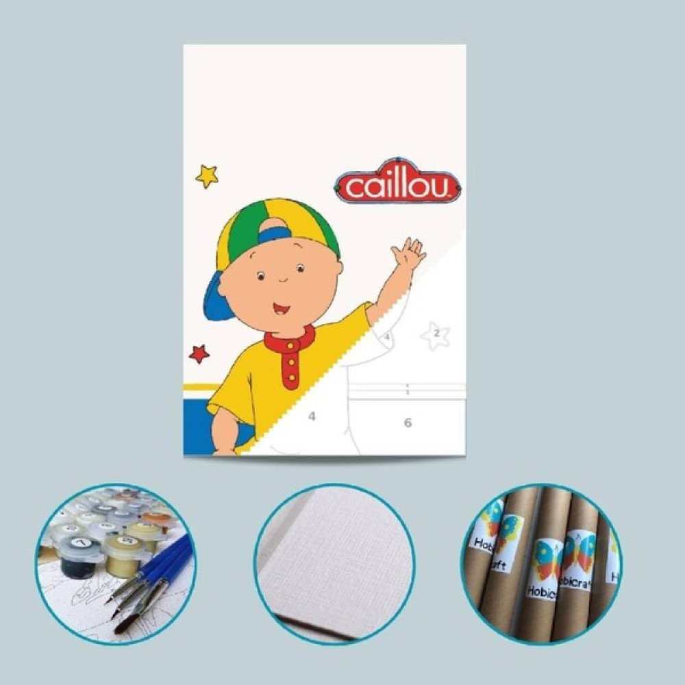 Hobi Art Market Caillou Çocuklar Için Tuval Kağıdından Sayılarla Boyama Seti Boya ve Fırça Dahil Sanatsal Malzemeler Fiyatı