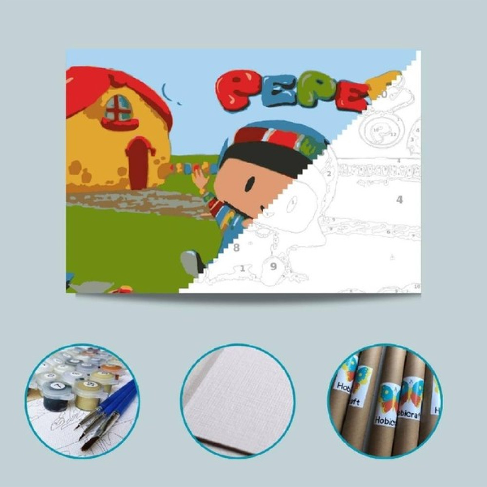Hobi Art Market Pepee Çocuklar Için Tuval Kağıdından Sayılarla Boyama Seti Boya ve Fırça Dahil Sanatsal Malzemeler Fiyatı