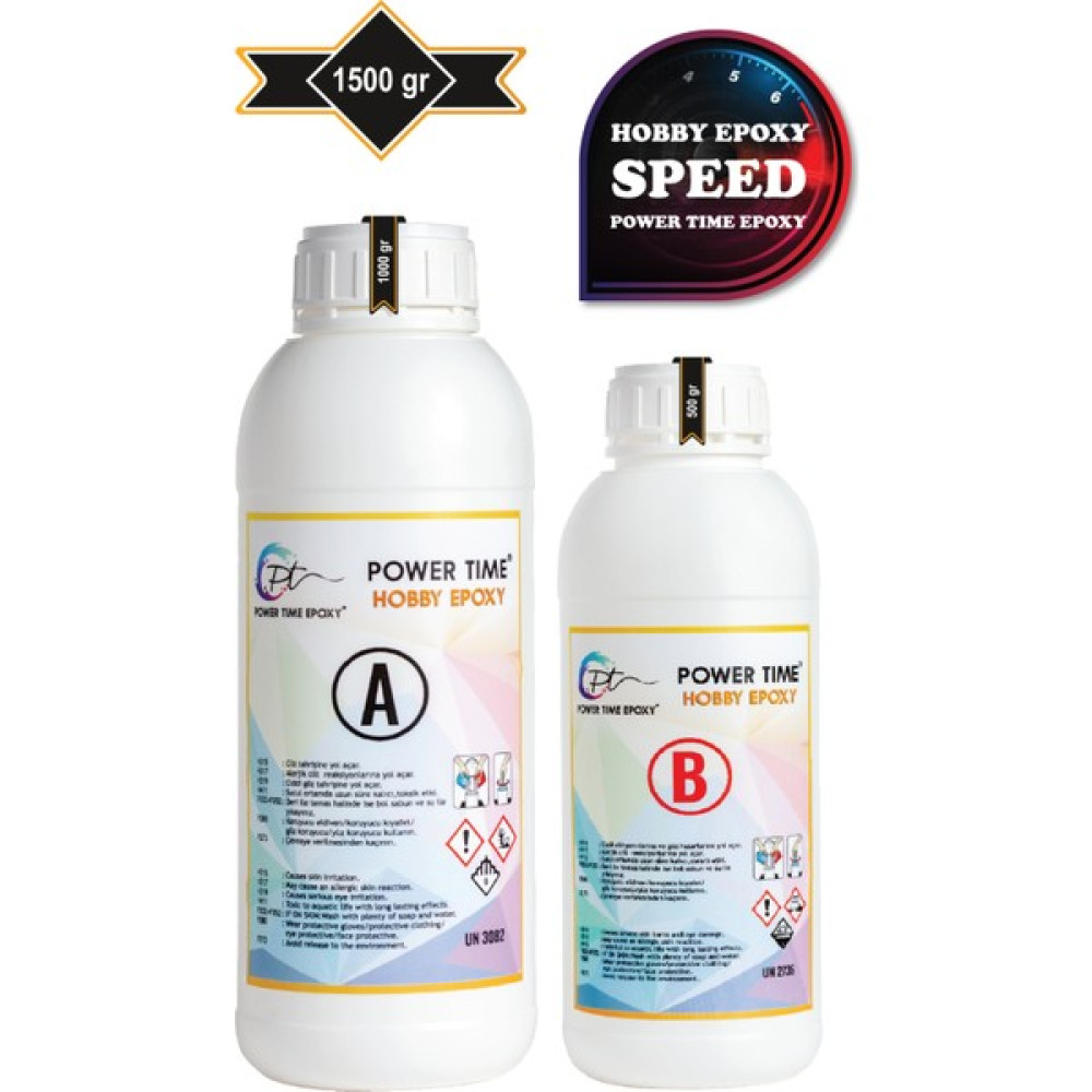 Hobi Epoksi Speed/ Hızlı Kuruma/ Şeffaf Epoksi Reçine Ince Döküm - 1500 gr Sanatsal Malzemeler Fiyatı