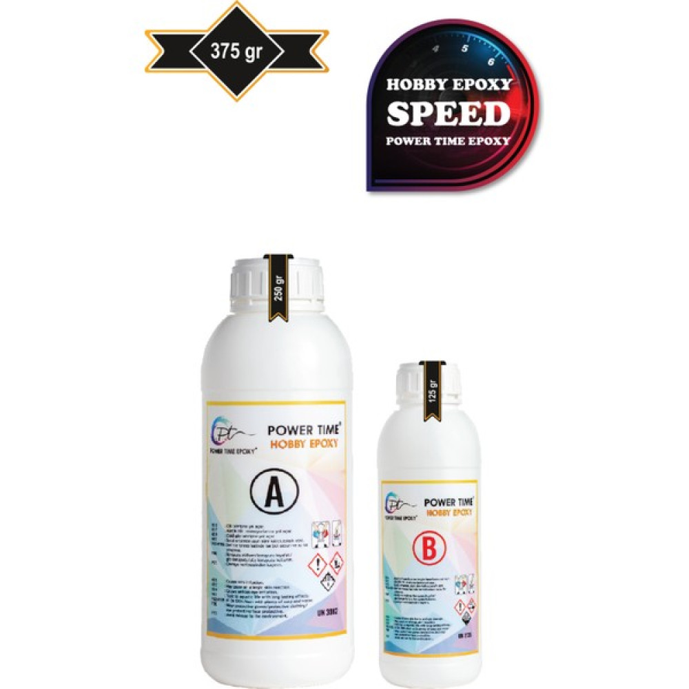 Hobi Epoksi Speed/ Hızlı Kuruma/ Şeffaf Epoksi Reçine Ince Döküm - 375 gr Sanatsal Malzemeler Fiyatı