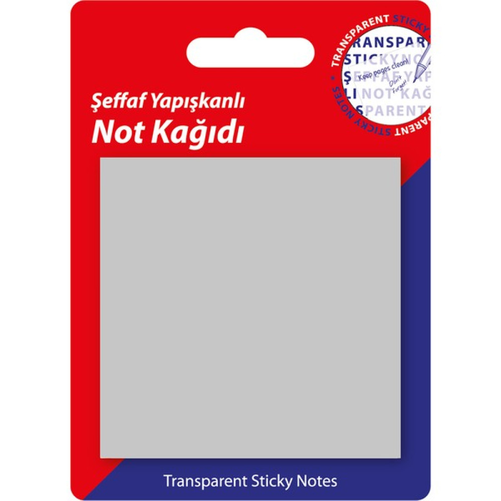 Hobi Market Art Şeffaf Post-It Yapışkanlı Not Kağıdı Gri 76X76 Mm. 50 Yaprak Not Defteri & Bloknot Fiyatı