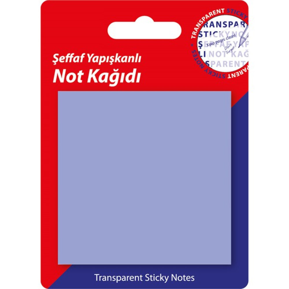 Hobi Market Art Şeffaf Post-It Yapışkanlı Not Kağıdı Mor 76X76 Mm. 50 Yaprak Not Defteri & Bloknot Fiyatı