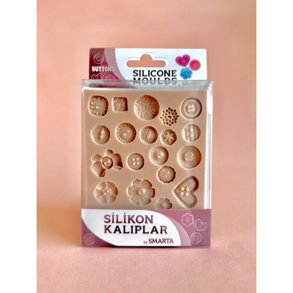HOBİ MARKET ART Smarta Silicone Moulds Silikon Epoksi ve Polimer Kil Kalıbı Buttons Sanatsal Malzemeler Fiyatı