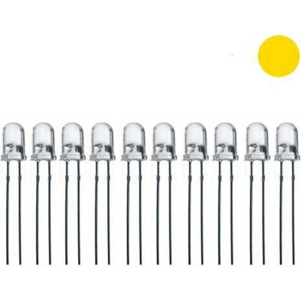 Hobi Mekatronik 5mm Flaşörlü (Yanıp Sönen)Sarı LED Paketi - 10 Adet - Şeffaf - 1 Adet Oto Boyaları Fiyatı