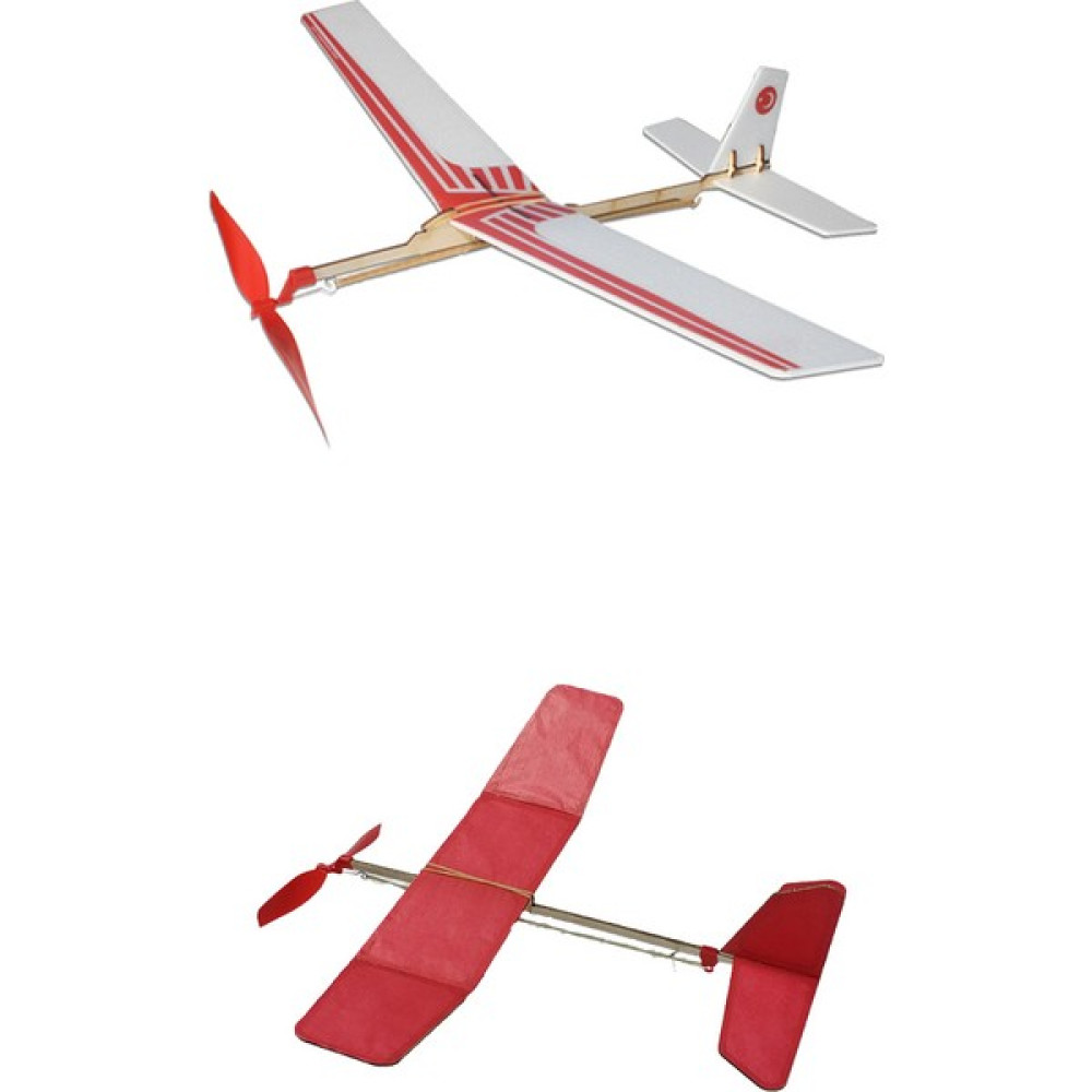 Hobi Modelci Lastik Motorlu Model Uçak - Maket Uçak - 3D Puzzle - Pervaneli Ikili RC Araçlar ve Aksesuarları Fiyatı