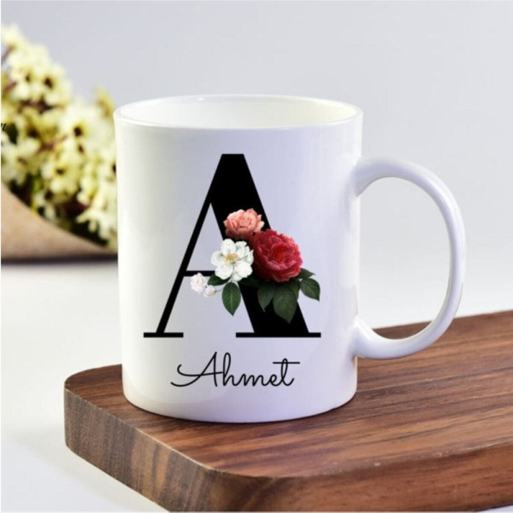 Hobi Shop Ahmet İsimli Kupa Bardak - 1 Adet - Beyaz - 299 ml Fincan / Bardak / Kahve Takımı Fiyatı