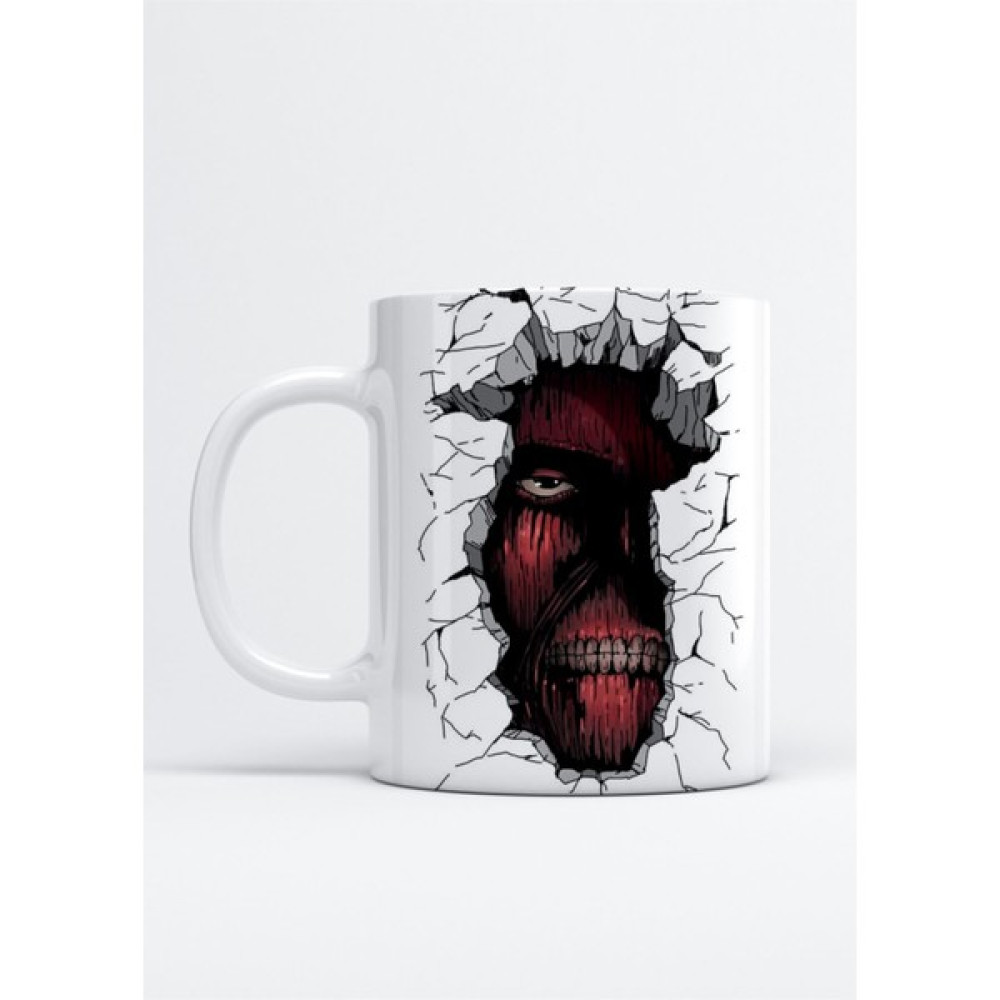 Hobi Shop Attack On Titan Colossal Titan Baskılı Kupa Bardak - 1 Adet - Beyaz - 299 ml Fincan / Bardak / Kahve Takımı Fiyatı