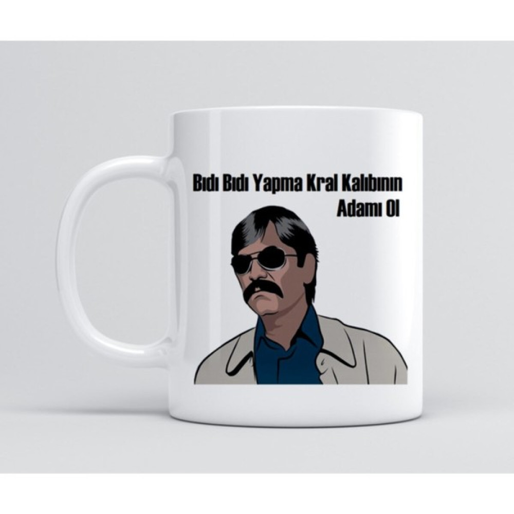Hobi Shop Baskılı Kupa Bardak Pala Bıdı Bıdı Yapma Kral - 1 Adet - Beyaz - 299 ml Fincan / Bardak / Kahve Takımı Fiyatı