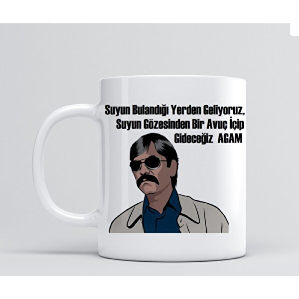 Hobi Shop Baskılı Kupa Bardak Pala Suyun Bulandığı Yerden Geliyoruz - Beyaz Fincan / Bardak / Kahve Takımı Fiyatı