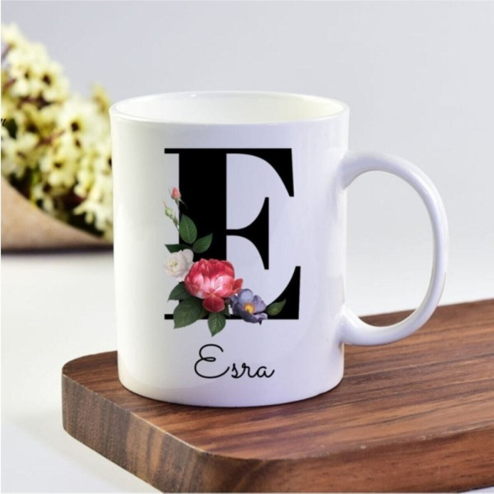 Hobi Shop Esra Isimli Kupa Bardak - 1 Adet - Beyaz - 299 ml Fincan / Bardak / Kahve Takımı Fiyatı