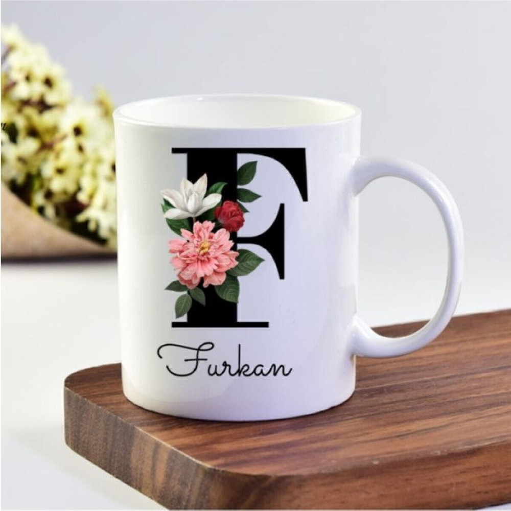 Hobi Shop Furkan Isimli Kupa Bardak - 1 Adet - Beyaz - 299 ml Fincan / Bardak / Kahve Takımı Fiyatı