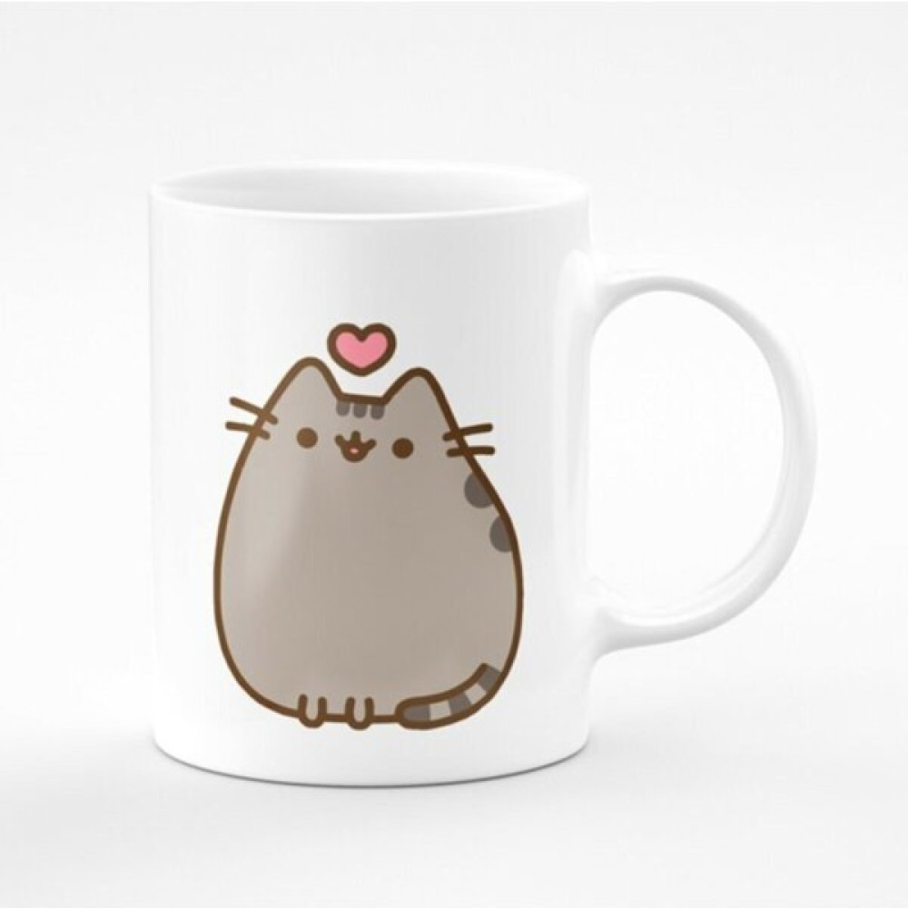 Hobi Shop Pusheen Love Baskılı Kupa/bardak - 1 Adet - Beyaz - 299 ml Fincan / Bardak / Kahve Takımı Fiyatı