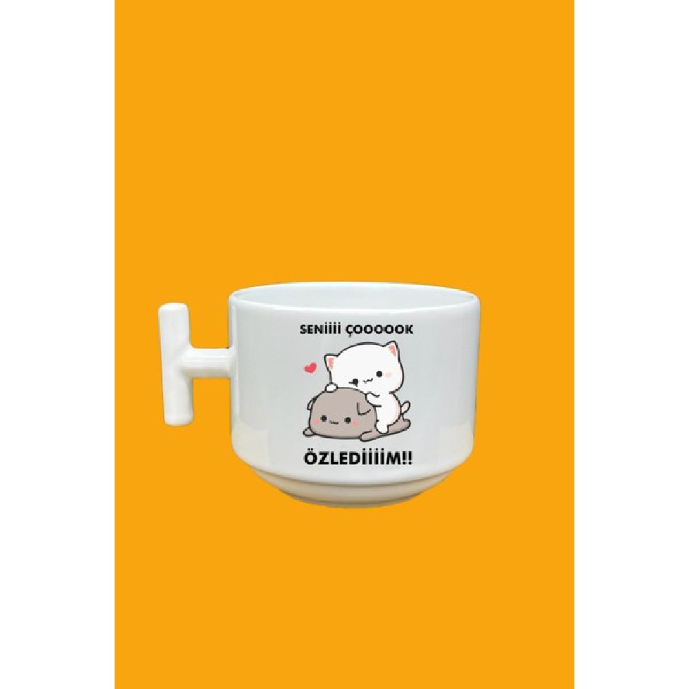 Hobi Shop Seni Çok Özledim Baksılı T Kupa - 1 Adet - Bakır - 299 ml Fincan / Bardak / Kahve Takımı Fiyatı