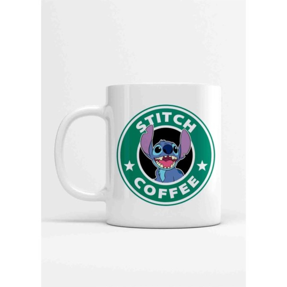 Hobi Shop Stitch Coffee Starbucks Kupa Bardak - 1 Adet - Beyaz - 299 ml Fincan / Bardak / Kahve Takımı Fiyatı