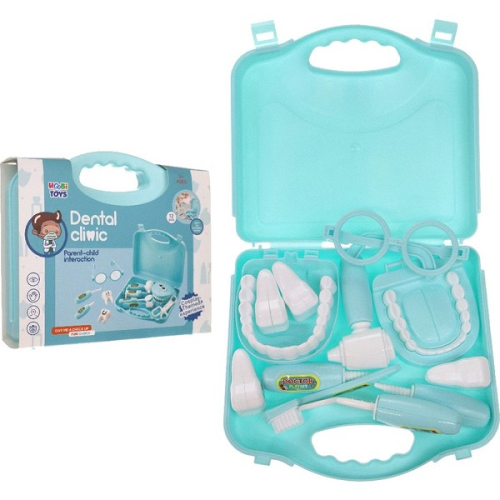 Hobi Toys HB-16043 Çantalı Diş Klinik Seti Erkek - Açık Mavi Oyun Seti Fiyatı
