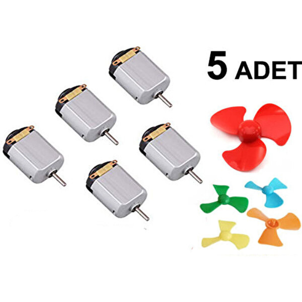 Hobialem 5 Adet Motor ve Pervane Deney Seti Eğitici Mini Motor Devresi Elektrik Motoru Okul Malzemeleri Fiyatı