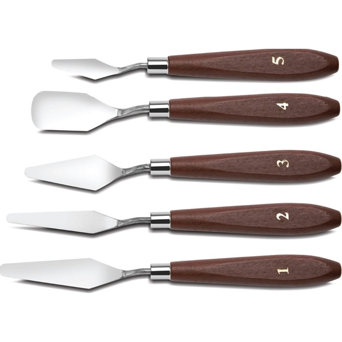 Hobialem 5 Li Metal Spatula Seti Akrilik ve Yağlı Boya için Esnek Çelik Bıçaklar Diğer Fiyatı