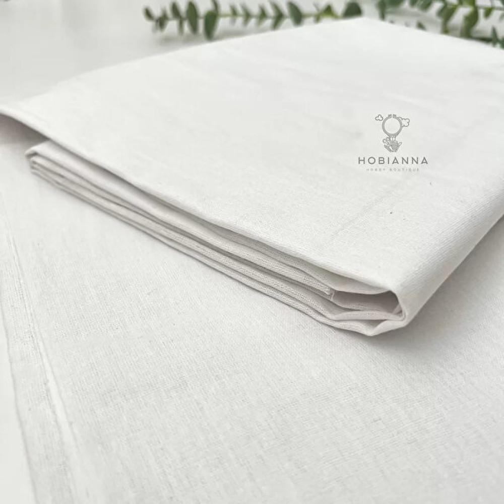 Hobianna Amerikan Bezi (Beyaz)- Punch Nakış, Dikiş Kumaşı (100X220 Cm, Orta Kalınlık) - 1 m - Beyaz - 220 cm Kumaşlar Fiyatı