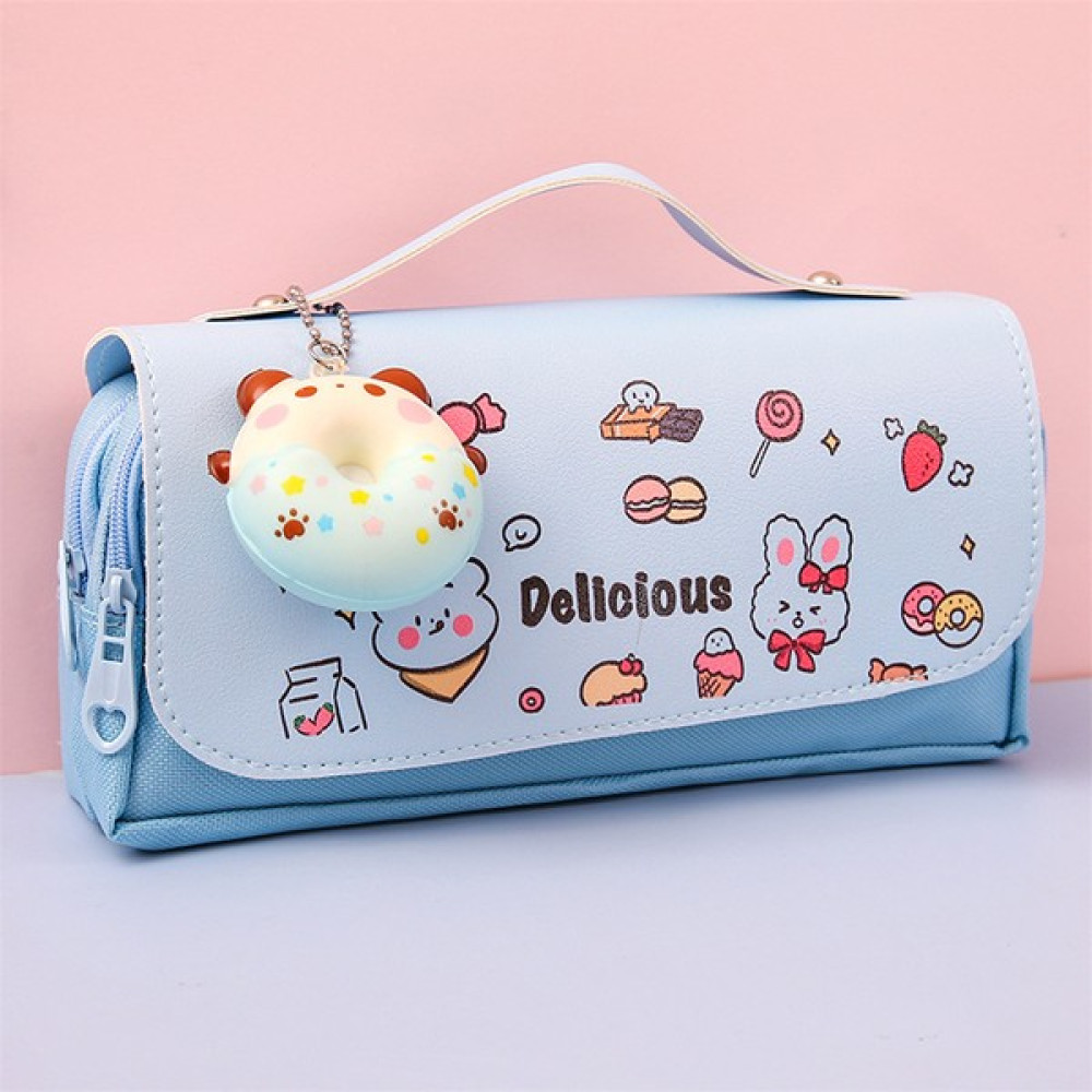 Hobide Hobi 3D Sevimli Donut Squishy Kalem Kutusu Mavi Kalemlik (Kalem Kutusu) Fiyatı