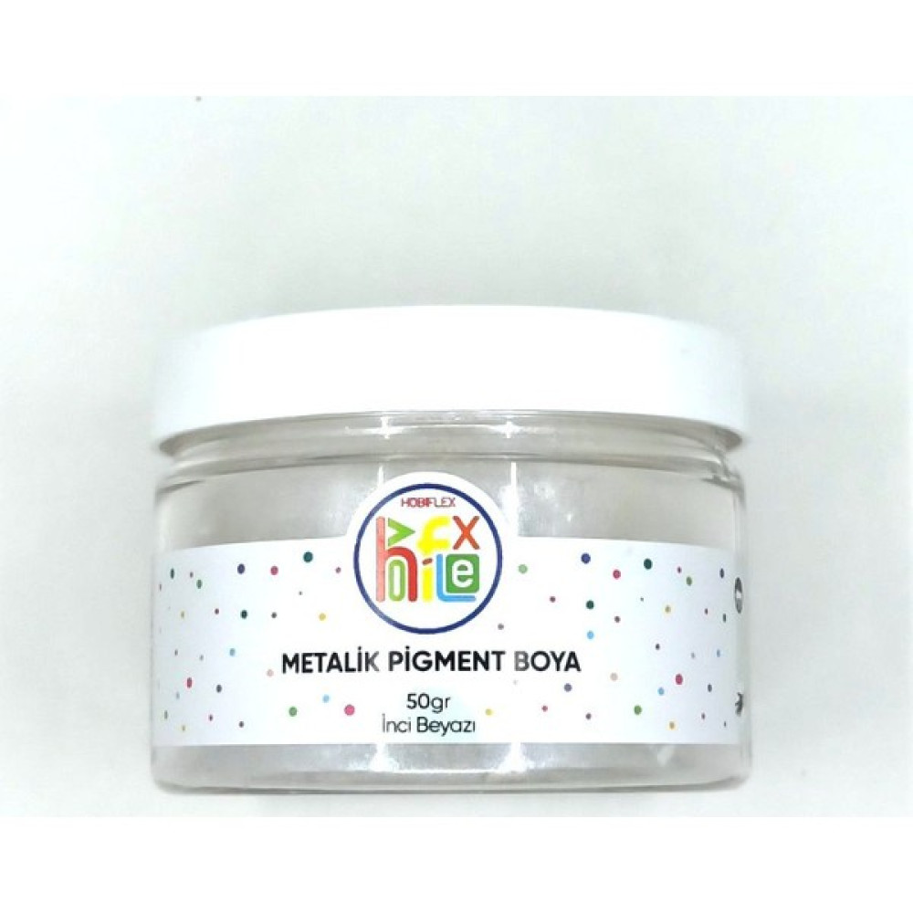 Hobiflex Epoksi Reçine Metalik Sedefli Pigment Toz Boya 50 gr İnci Beyazı Okul Malzemeleri Fiyatı