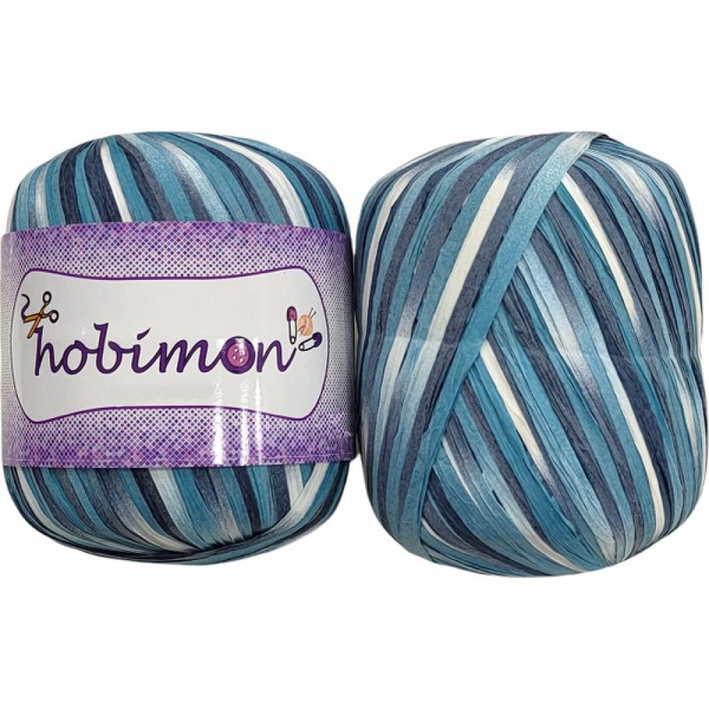 Hobimon Multicolor Petrol Mavi Ebruli Kağıt Rafya Ip - 50 GR-304 - 304 Oyun & Hobi Fiyatı