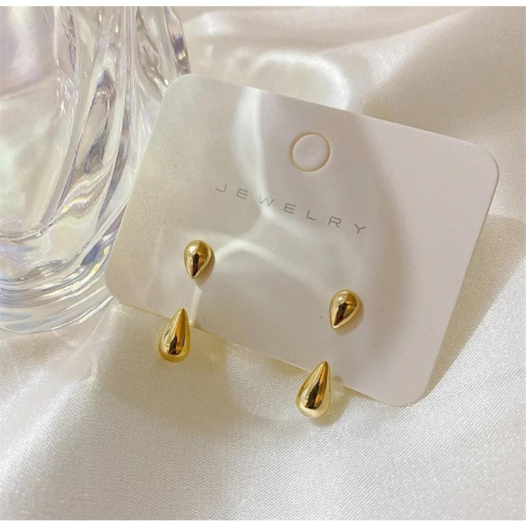 Hobisy Şık Damla Çelik Küpe - Kararmaz, Antialerjik -Yeni Moda Gold Kaplama - 2 cm SSD / Solid State Drive Fiyatı