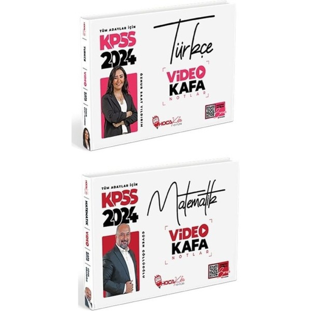 Hoca Kafası Yayınları 2024 KPSS Türkçe+Matematik Video Kafa Notlar 2’li Set Kaynak Kitapları Fiyatı