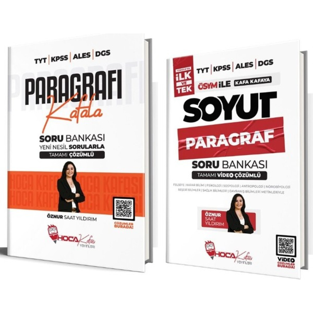 Hoca Kafası Yayınları 2024 KPSS TYT AYT Paragrafı Kafala - Soyut Paragraf Soru Bankası 2’li Set Kaynak Kitapları Fiyatı