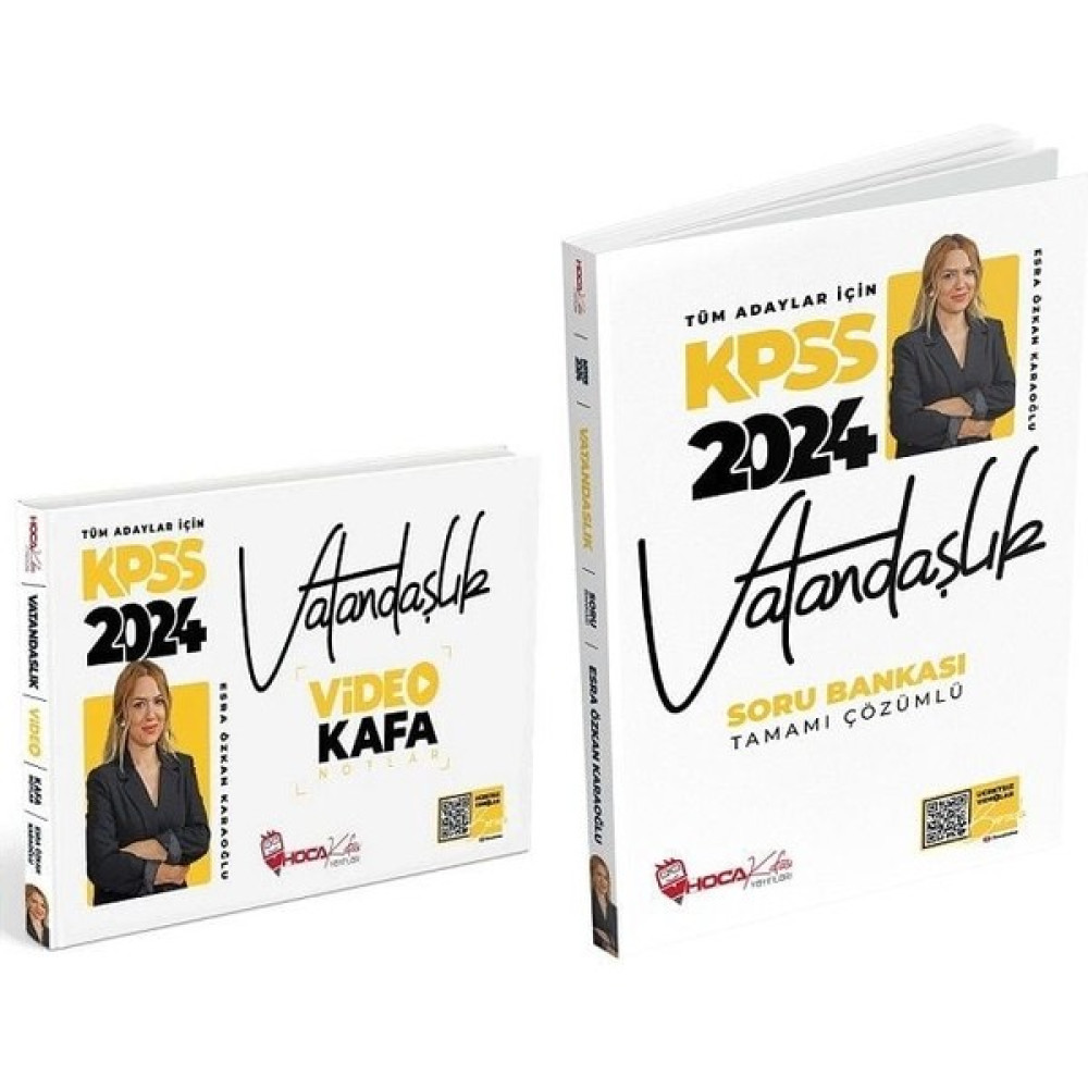 Hoca Kafası Yayınları 2024 KPSS Vatandaşlık Video Kafa Notlar - Soru Bankası 2’li Set Kaynak Kitapları Fiyatı