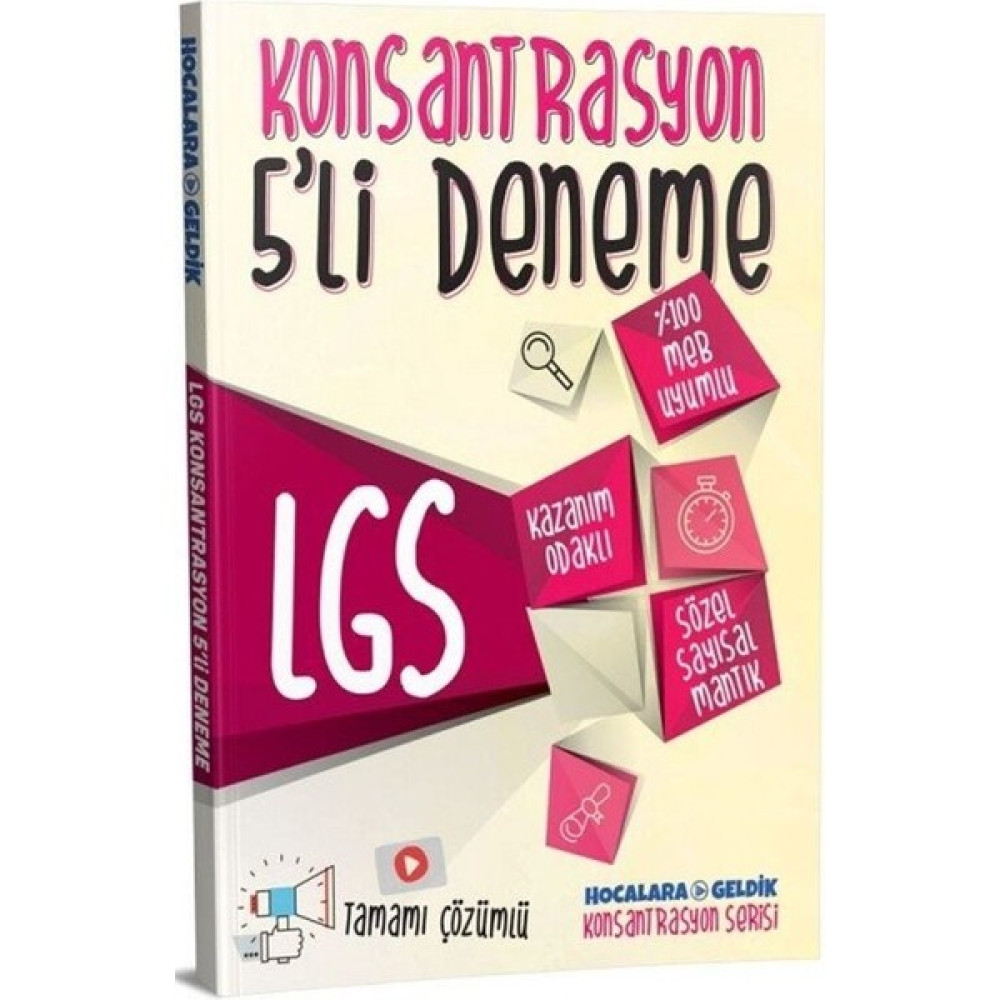 Hocalara Geldik 8. Sınıf LGS 5'li Deneme - Hocalara Geldik Kaynak Kitapları Fiyatı