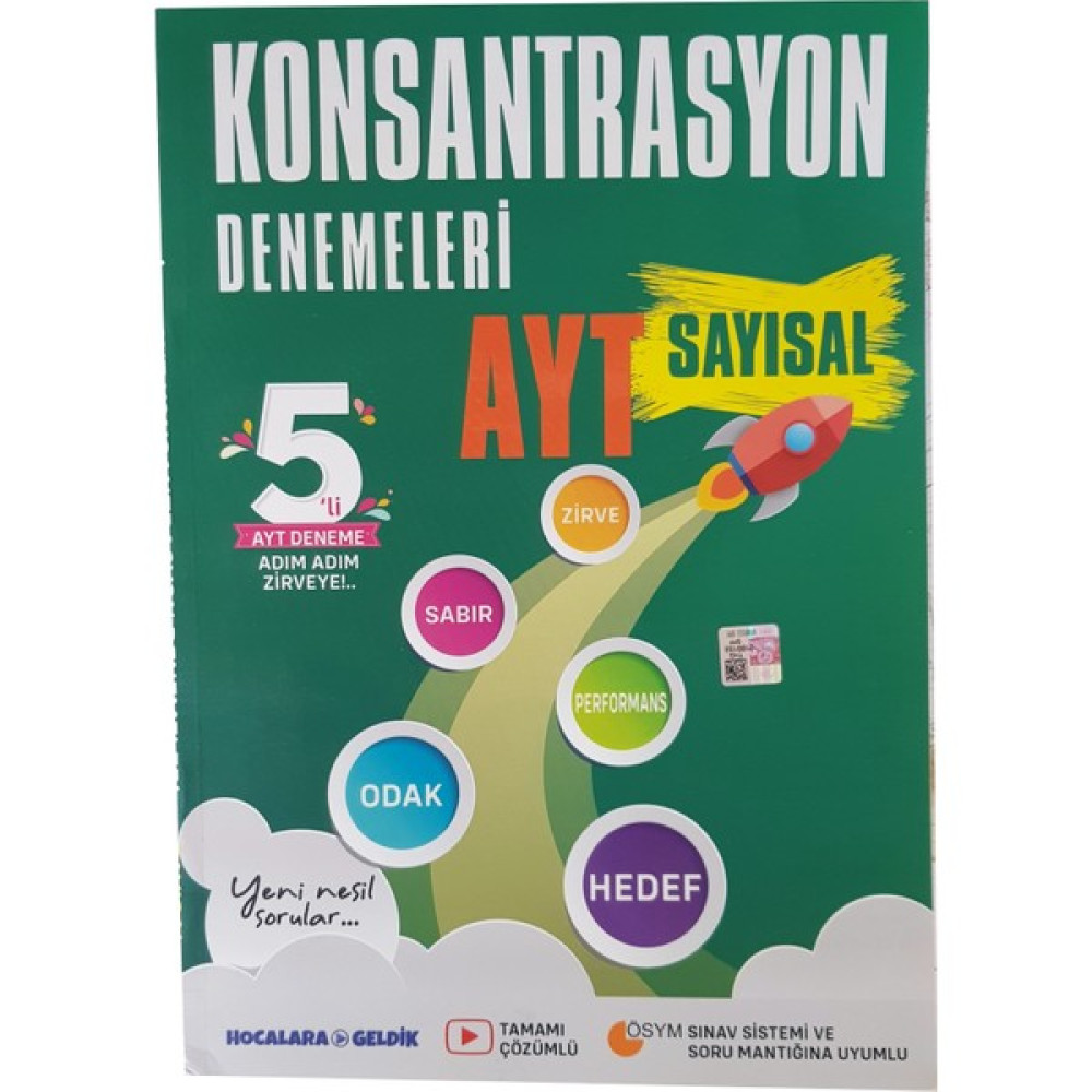Hocalara Geldik Konsantrasyon Ayt Sayısal 5 Deneme Temel Yeterlilik Testi (TYT) Fiyatı