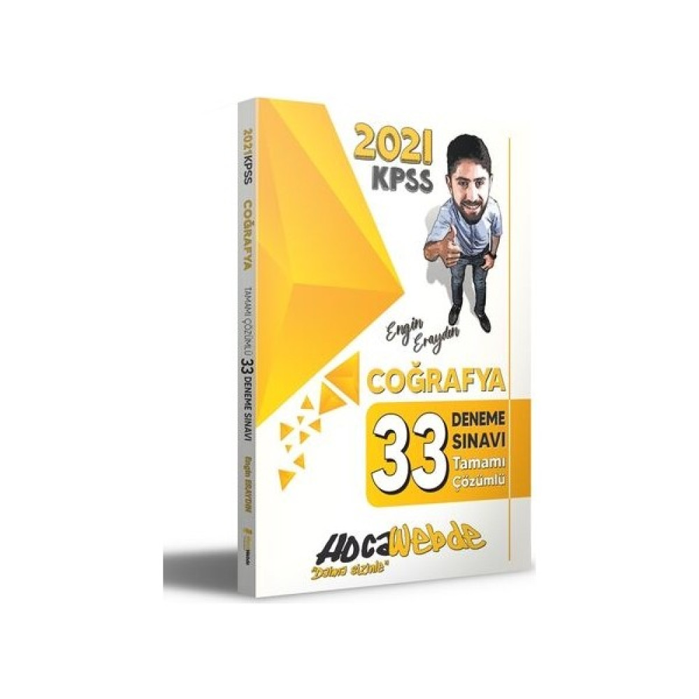 Hocawebde KPSS 2021 Coğrafya Tamamı Çözümlü 33 Deneme - Engin Eraydın Ders Sınav Kitapları Fiyatı