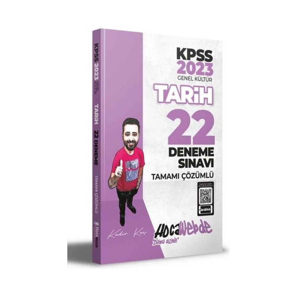 Hocawebde Yayınları 2023 KPSS Tarih Tamamı Çözümlü 22 Deneme Sınavı KPSS Fiyatı