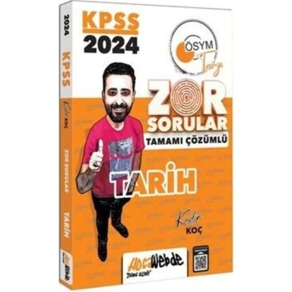 Hocawebde Yayınları 2024 KPSS Tarih Zor Sorular Tamamı Çözümlü Soru Bankası KPSS Fiyatı