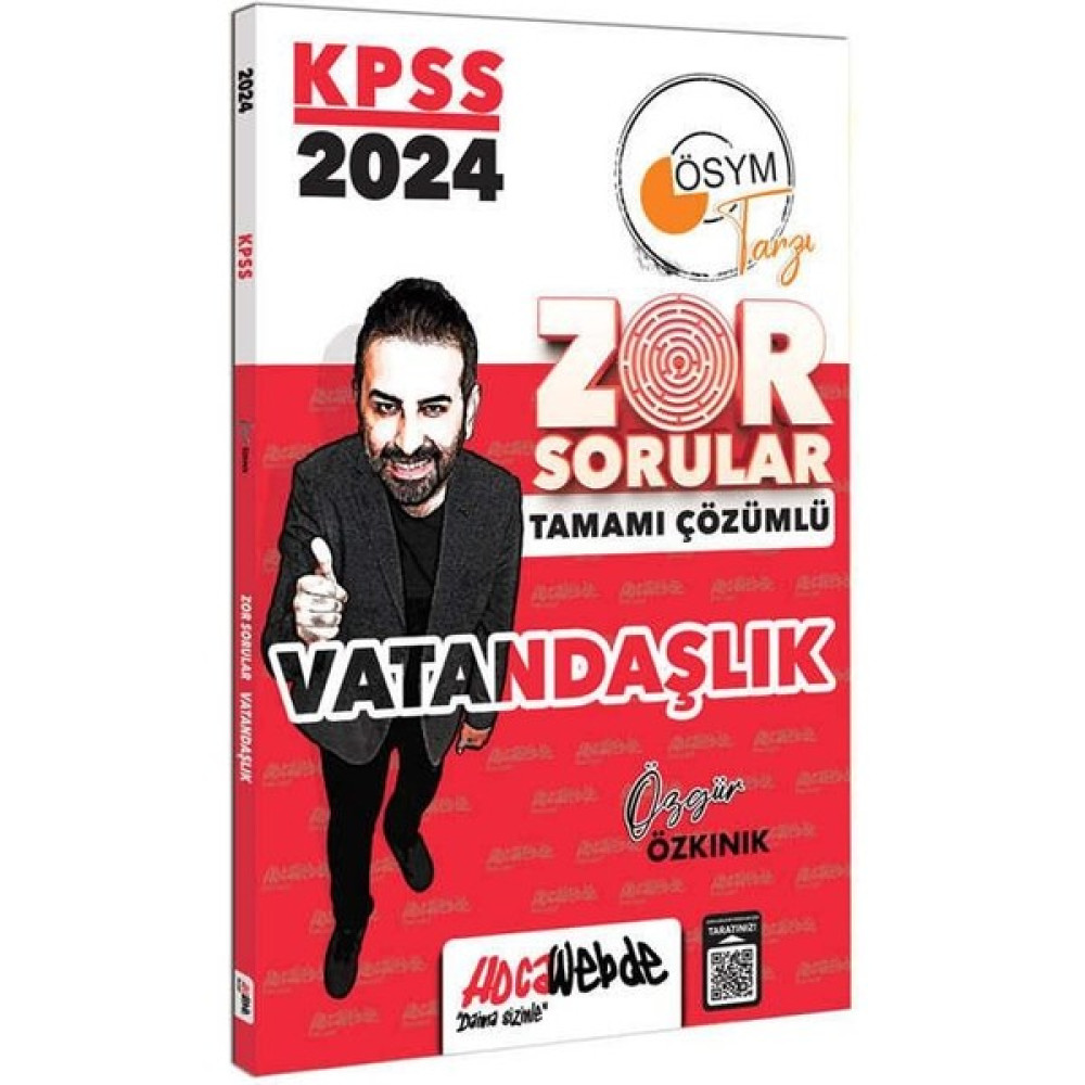Hocawebde Yayınları 2024 KPSS Vatandaşlık Tamamı Çözümlü Zor Sorular KPSS Fiyatı