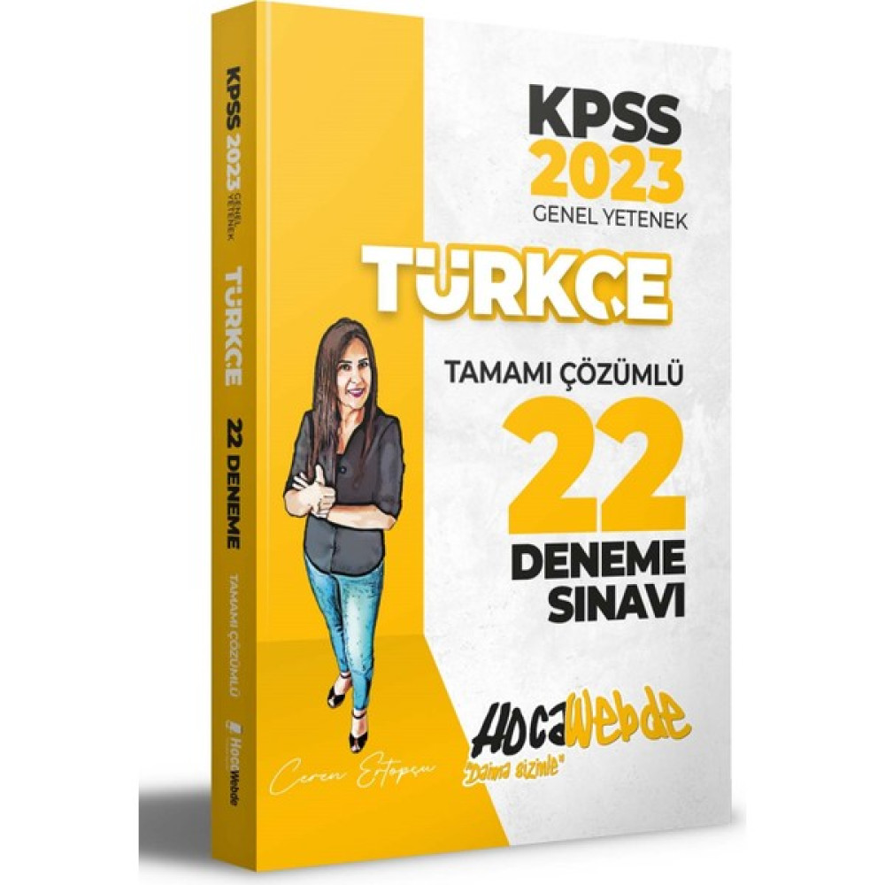 Hocawebde Yayınları KPSS 2023 Türkçe Tamamı Çözümlü 22 Deneme KPSS Fiyatı