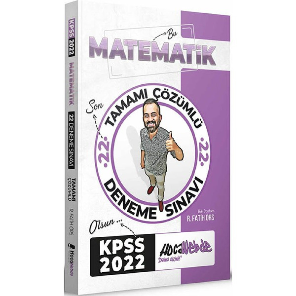 Hocawebte Yayınları 2022 KPSS Matematik Tamamı Çözümlü 22 Deneme KPSS Fiyatı