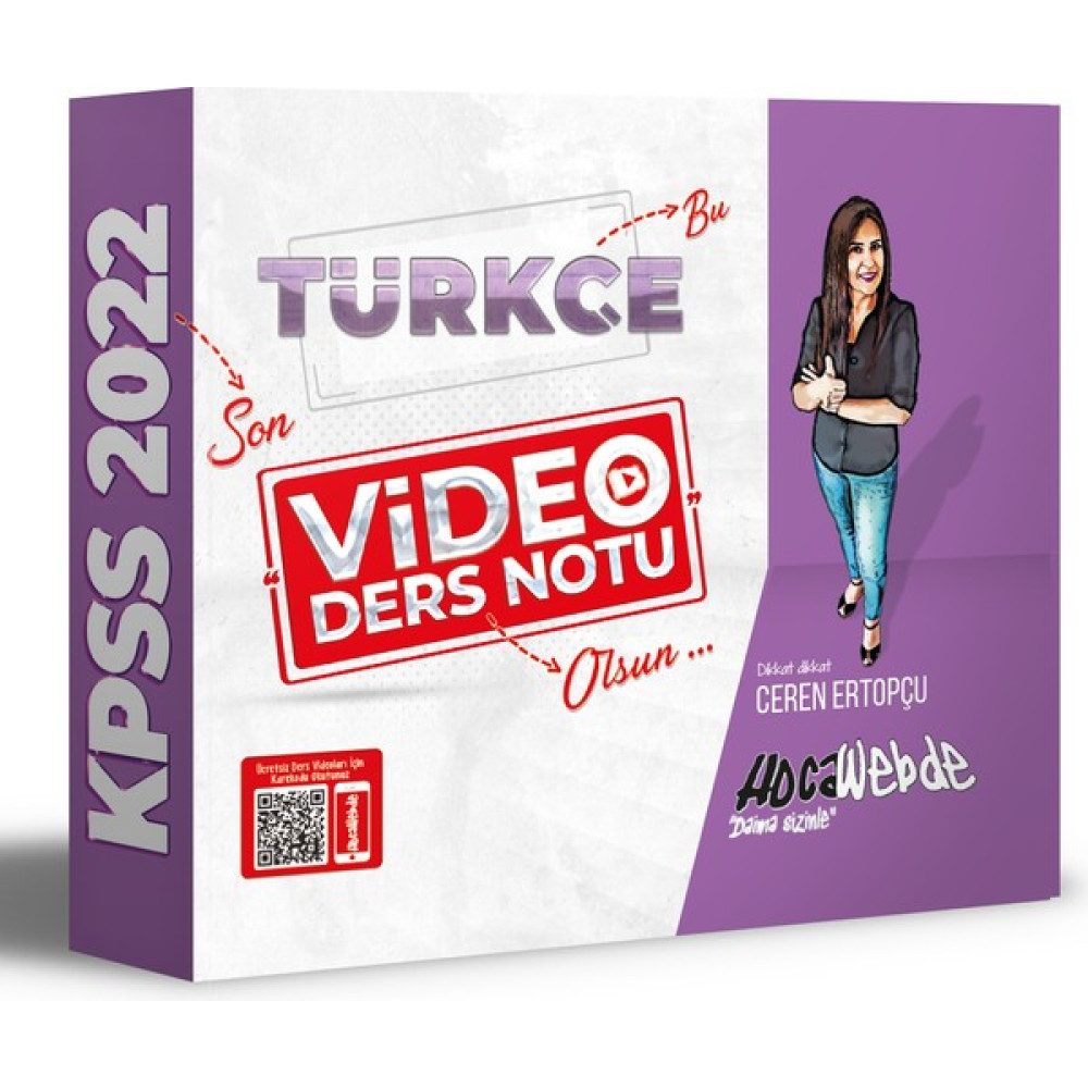 Hocawebte Yayınları 2022 Kpss Türkçe Video Ders Notu KPSS Fiyatı