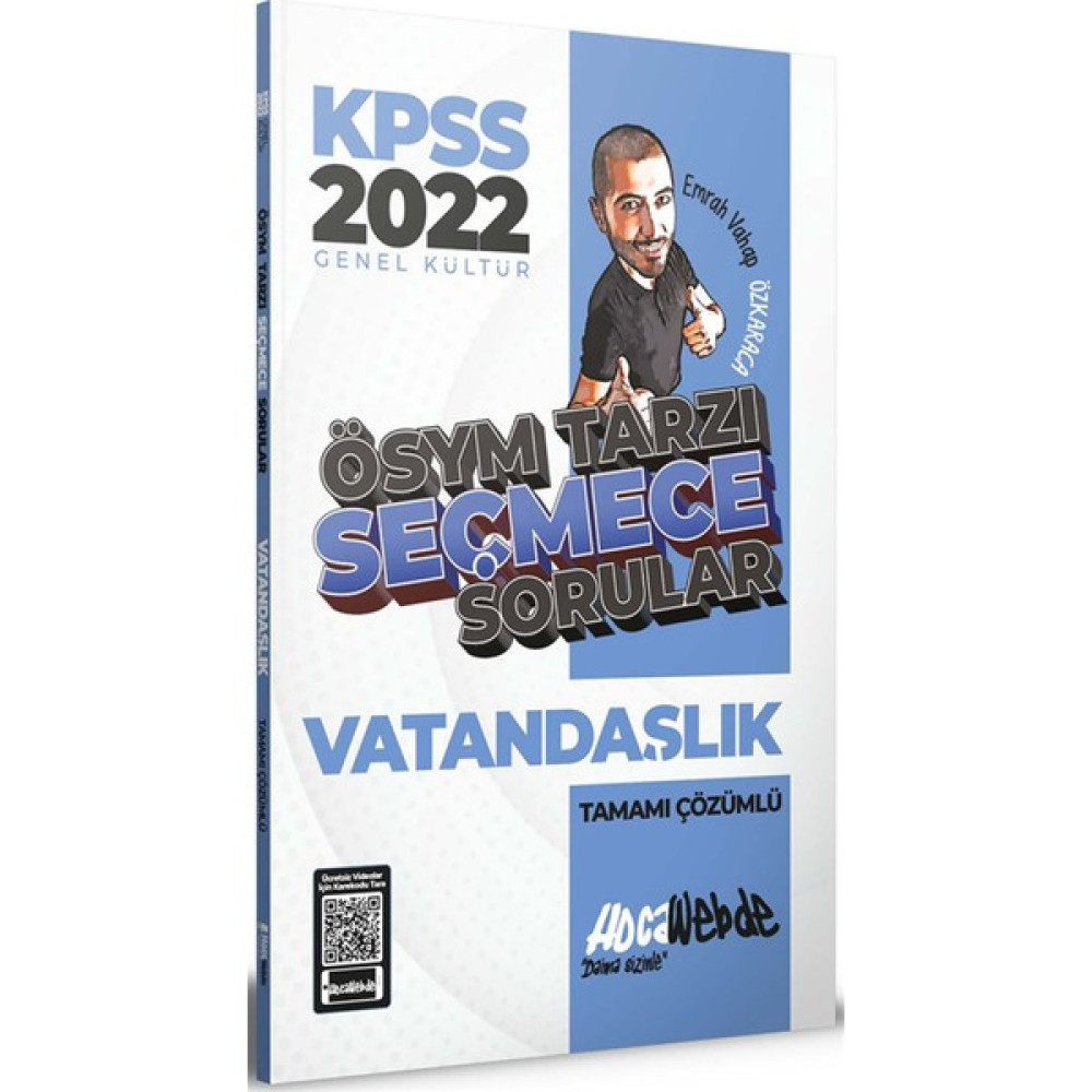 Hocawebte Yayınları 2022 KPSS Vatandaşlık Ösym Tarzı Seçmece Sorular Tamamı Çözümlü Soru Bankası KPSS Fiyatı