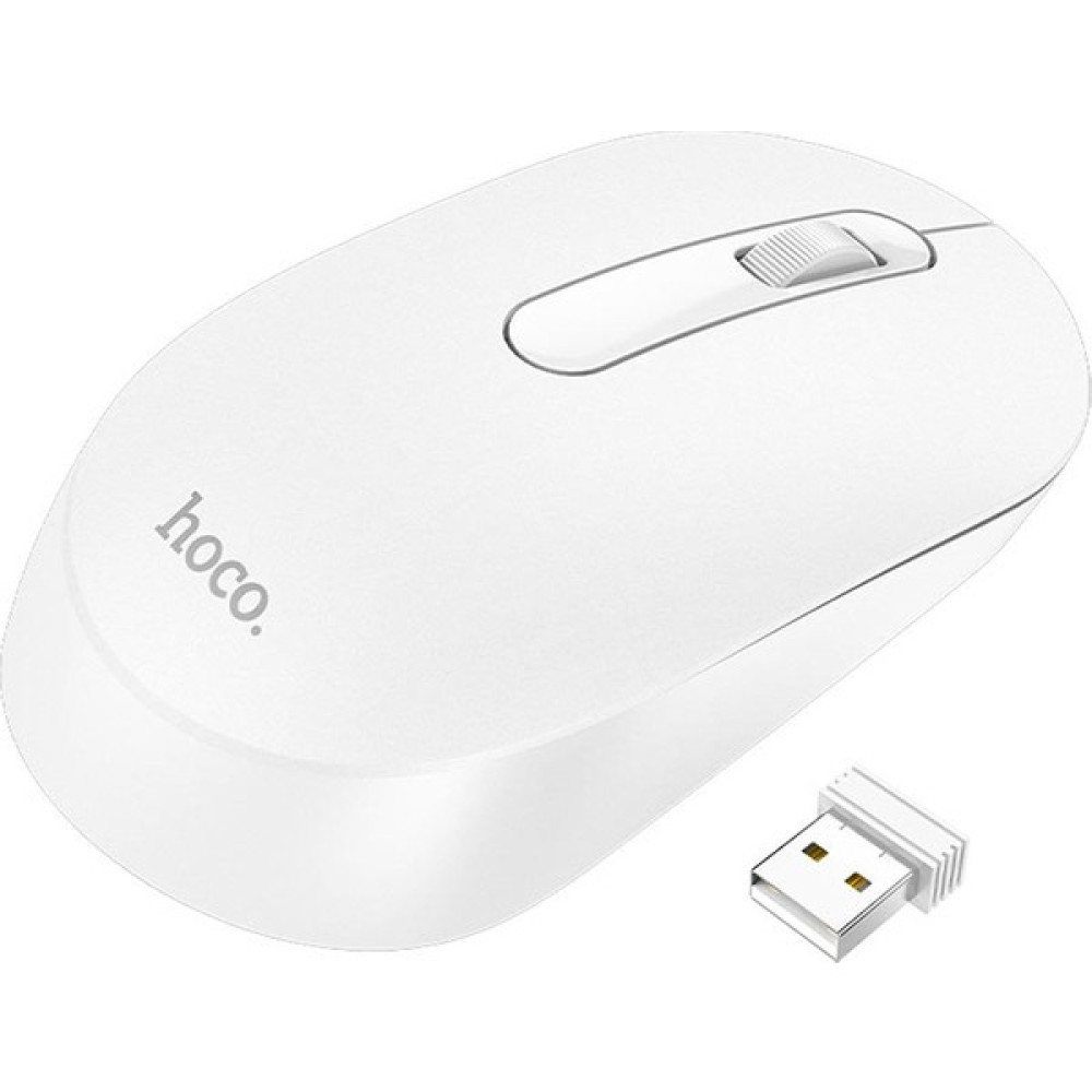 Hoco GM14 Platinium 1200DPI 2.4g Bluetooth Kablosuz Optik Mouse - Beyaz Klavye - Mouse Fiyatı