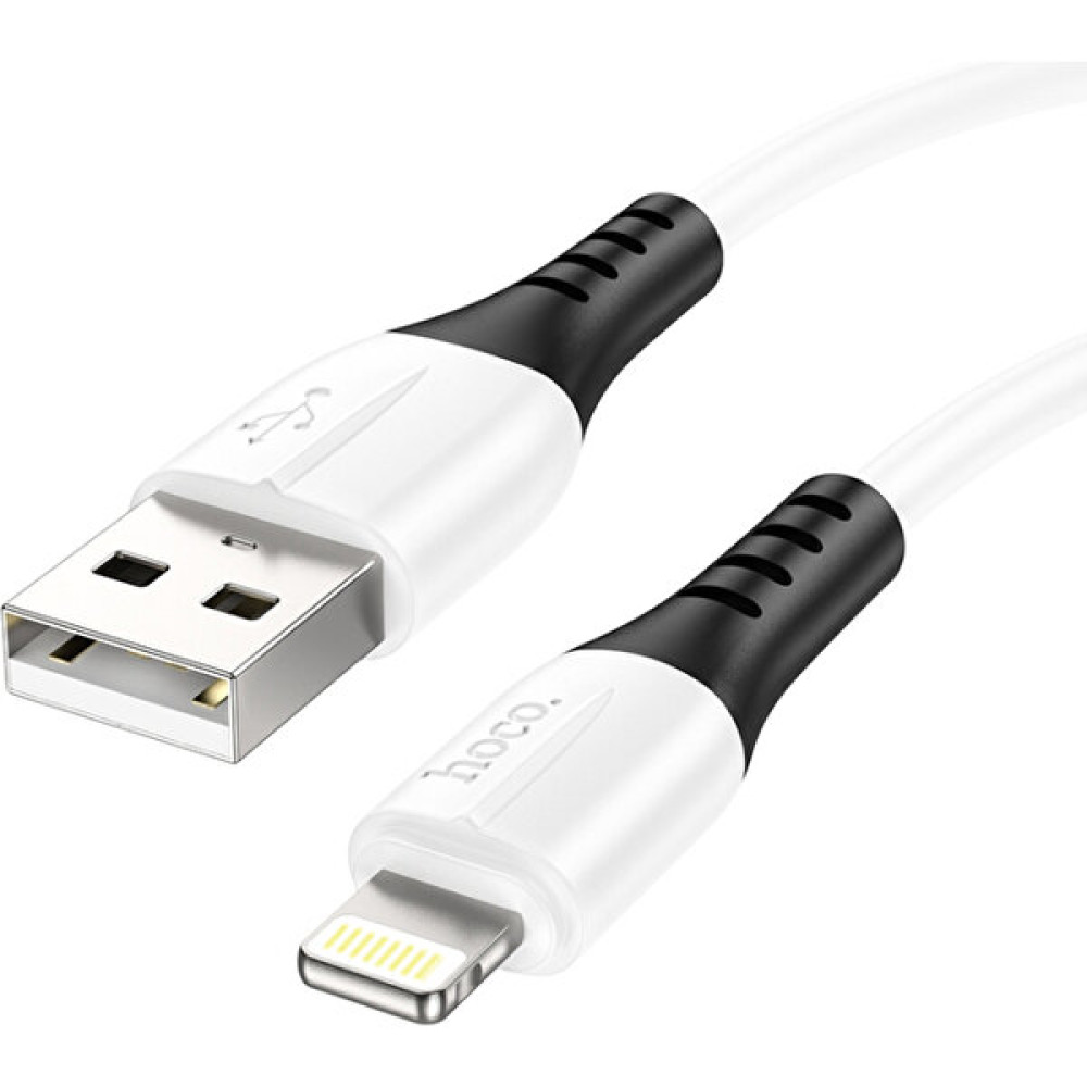 Hoco Hoco X82 iPhone Lightning To USB 2.4A Silikon Data ve Şarj Kablosu ALL-35354 - Beyaz Cep Telefonu Kablosu Fiyatı