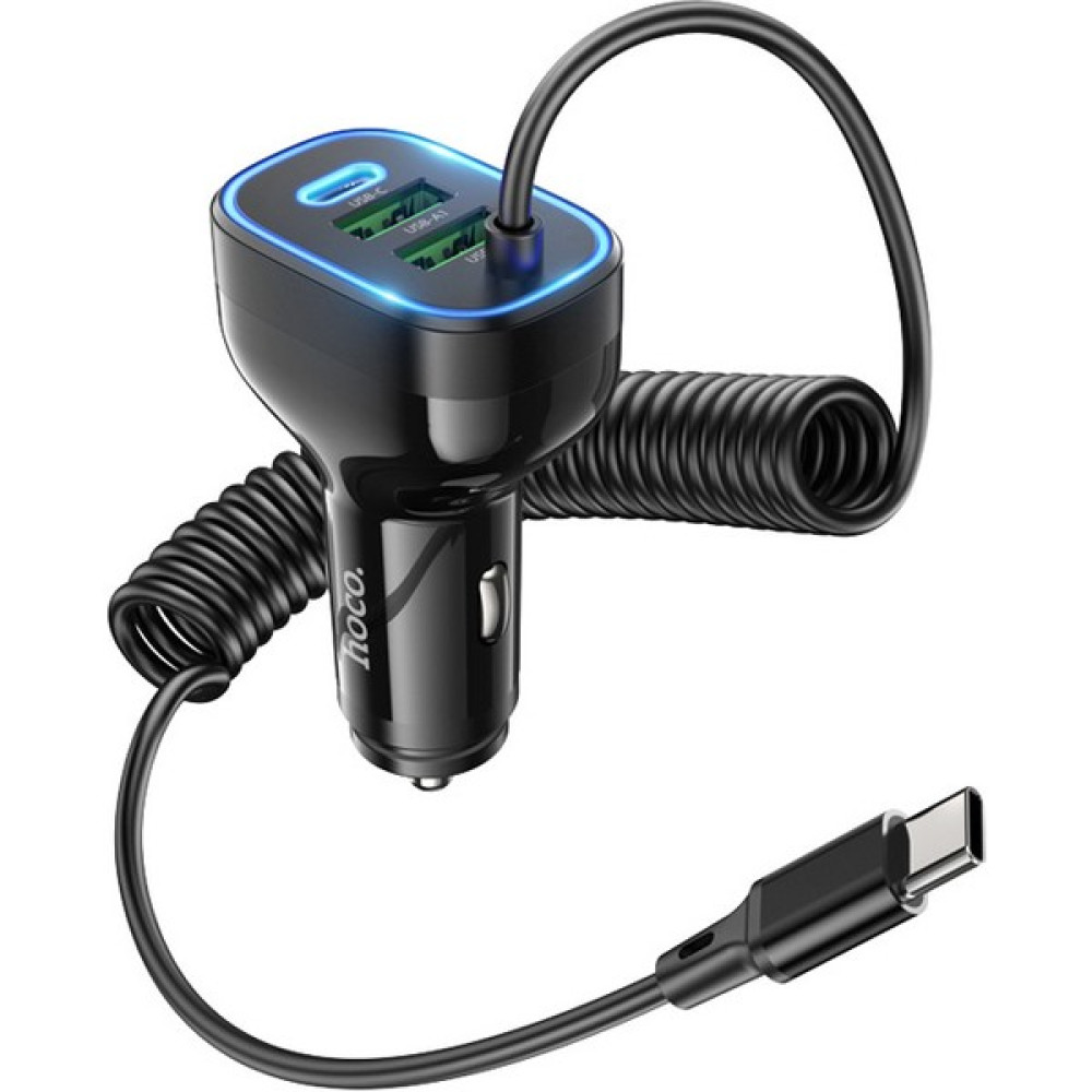 Hoco NZ11A 30W 2 Usb+ Type-C Girişli Type-C Kablolu Araç Çakmaklık Şarj Aleti Cep Telefonu Araç Kiti Fiyatı