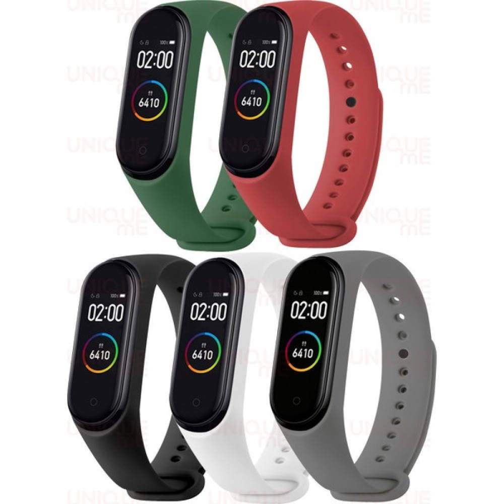 HOFFICE Xiaomi Mi Band 3 ve Mi Band 4 Uyumlu Yüksek Kalite Silikon Kordon Seti - Asker Yeşili - Kırmızı - Siyah - Beyaz - Gri Giyilebilir Teknoloji Aksesuarları Fiyatı