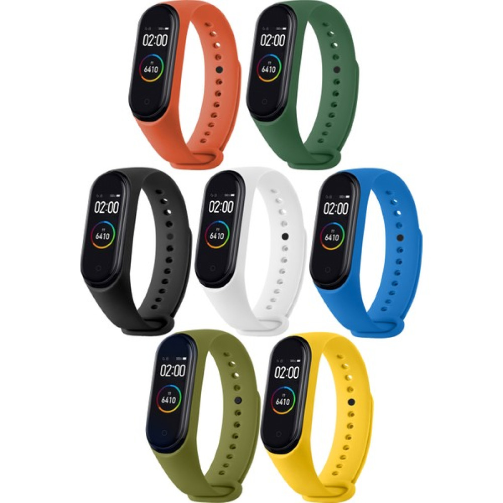 HOFFICE Xiaomi Mi Band 3 ve Mi Band 4 Uyumlu Yüksek Kalite Silikon Kordon Seti - Siyah - Yeşil Giyilebilir Teknoloji Aksesuarları Fiyatı