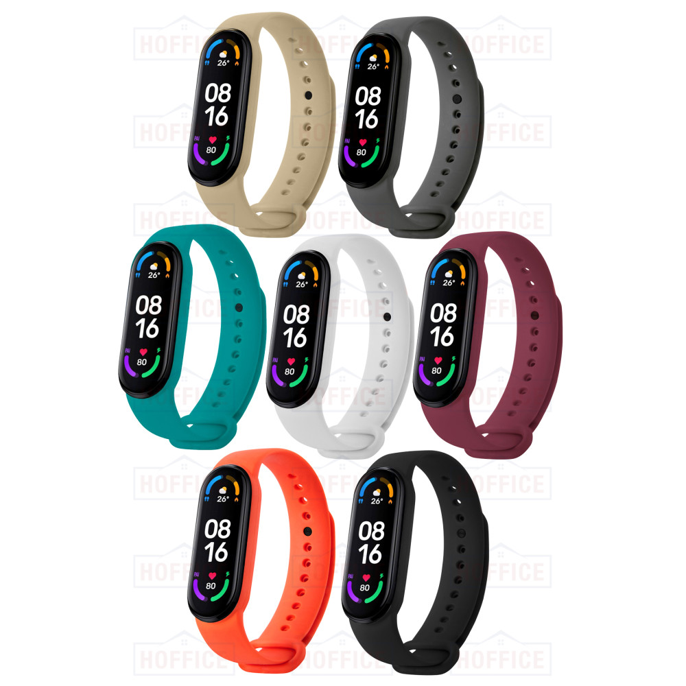HOFFICE Xiaomi Mi Band 5 Ve 6 Uyumlu Yüksek Kalite Silikon Kordon Seti (SADECE 7 ADET KORDON) Akıllı Bileklik Fiyatı